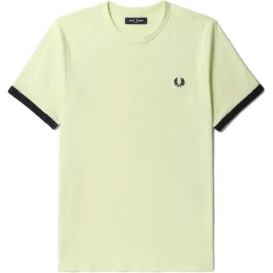 FRED PERRY T Shirt Men's Yellow Cream