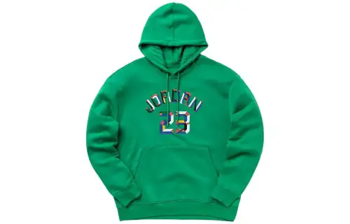 Jordan Sweatshirts Men's Green Hooded Moderate Regular