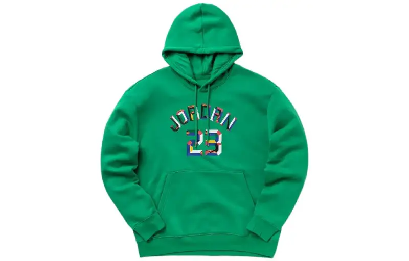 Jordan Sweatshirts Men's Green Hooded Moderate Regular