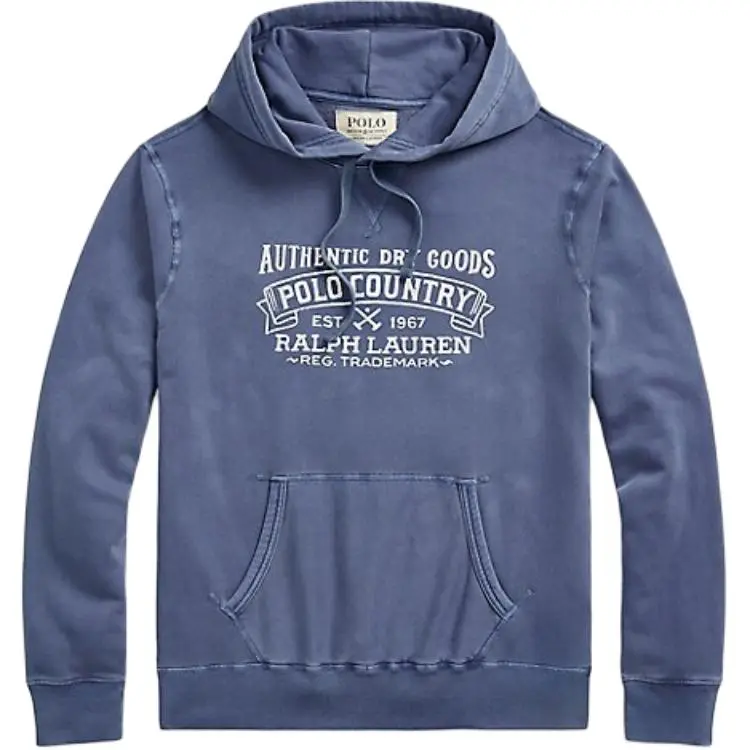 Polo Ralph Lauren Sweatshirts Men's Blue Hooded Moderate Regular