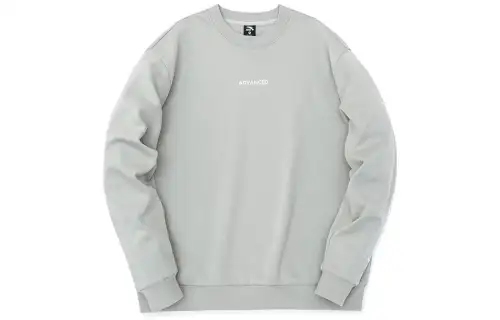 Anta Sports Lifestyle Collection, Solid Color Thickened And Fleece Lined Thermal Crew Neck Pullover Long Sleeved