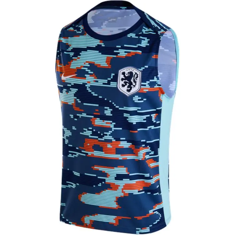 Nike T-Shirts Men's Space Blue Crew Neck Moderate Straight Fit