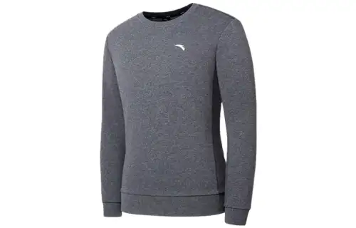 ANTA Sweatshirts Men's Gray Crew Neck Moderate Regular