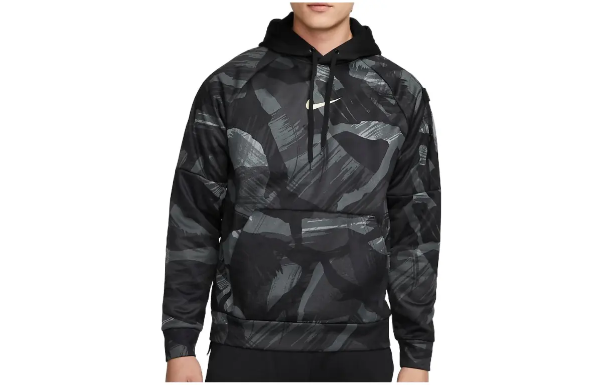 Nike Sweatshirts Men's Black Hooded Moderate Straight Fit
