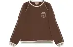 GUCCI Sweatshirts Men's Brown Crew Neck Moderate Regular