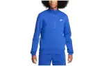 Nike Brushed Back 1/2 Zip Pullover Sweatshirt Men's Blue