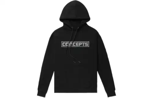 Converse X CONCEPTS Sweatshirts Men's Black Hooded Moderate Regular