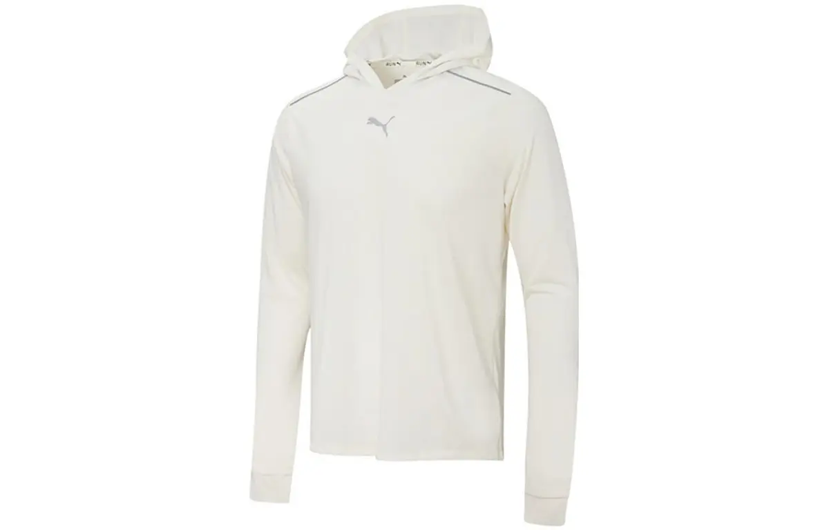 PUMA Sweatshirts Men's White Hooded Moderate Regular