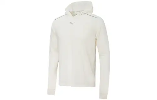 PUMA Sweatshirts Men's White Hooded Moderate Regular