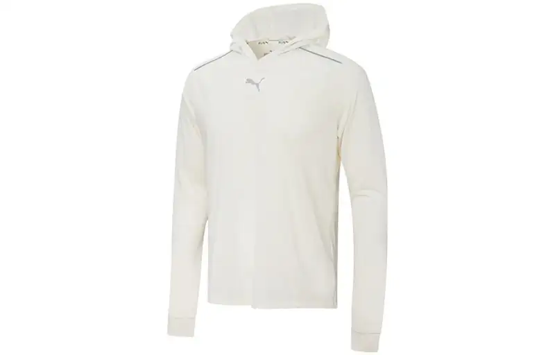 PUMA Sweatshirts Men's White Hooded Moderate Regular