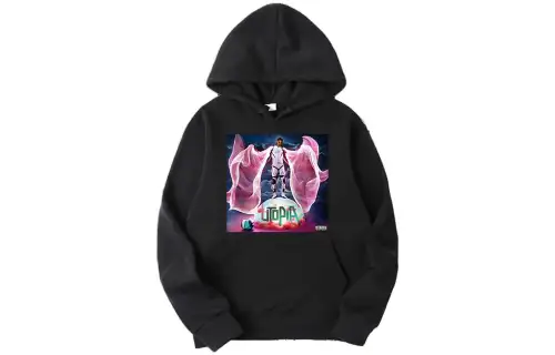 Travis Scott Sweatshirts Men's Black Hooded Moderate Other