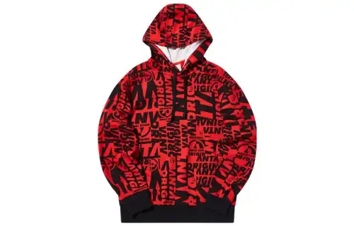 ANTA Life Collection Sweatshirts Men's Red Hooded Moderate Regular