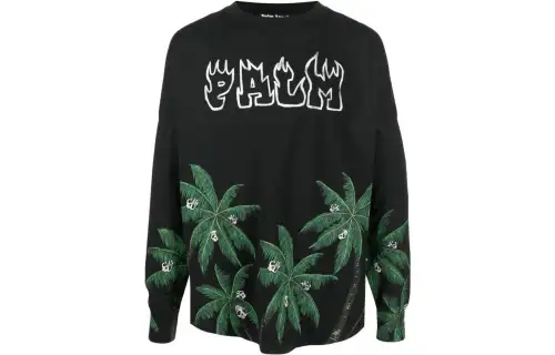 PALM ANGELS Palms&Skull Over L/S T Shirt