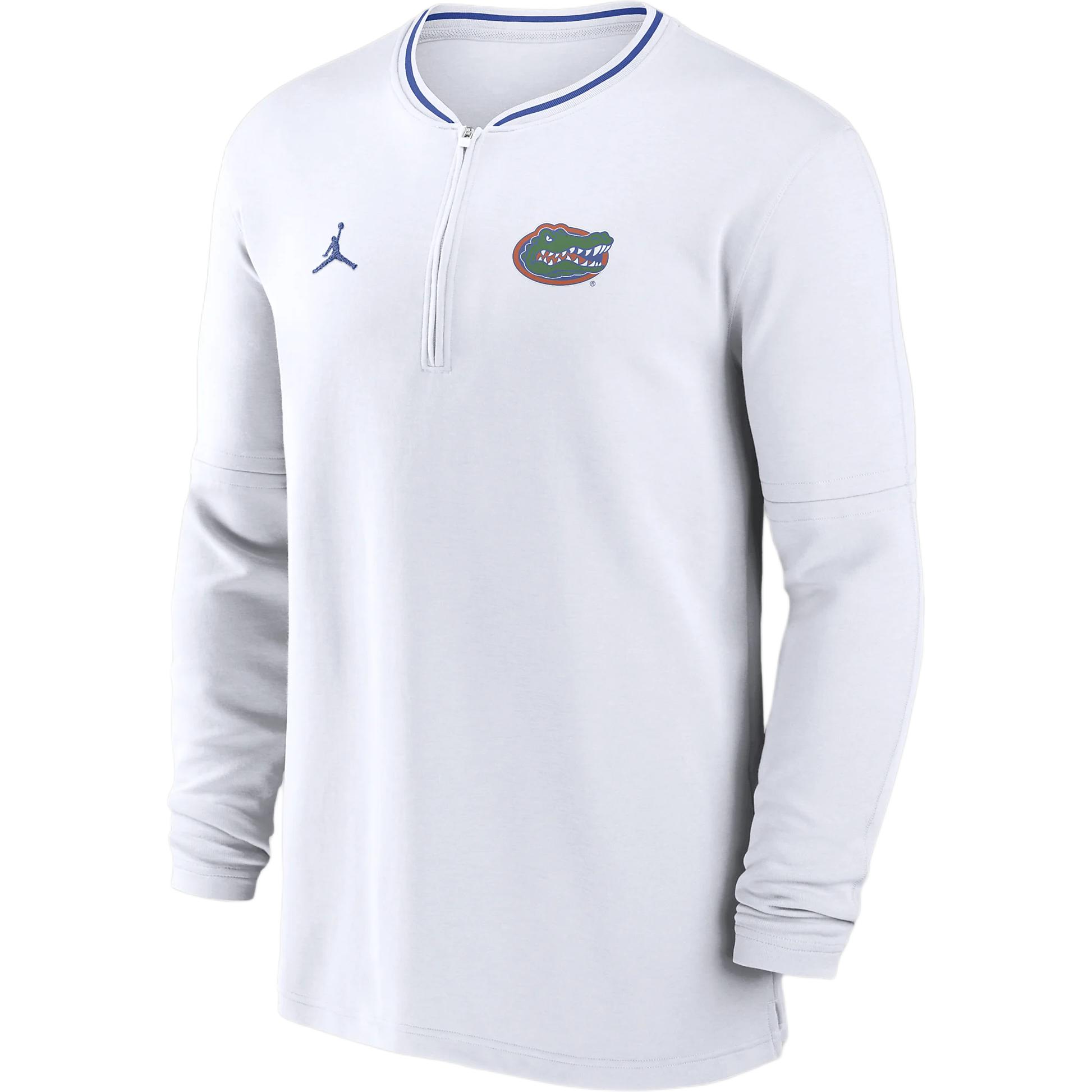 Jordan Florida Gators Sideline Coach Men's Jordan Dri FIT College 1/2 Zip Long Sleeve Top