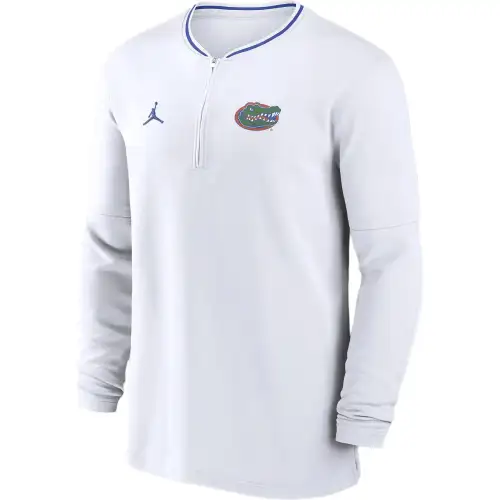 Jordan Florida Gators Sideline Coach Men's Jordan Dri FIT College 1/2 Zip Long Sleeve Top