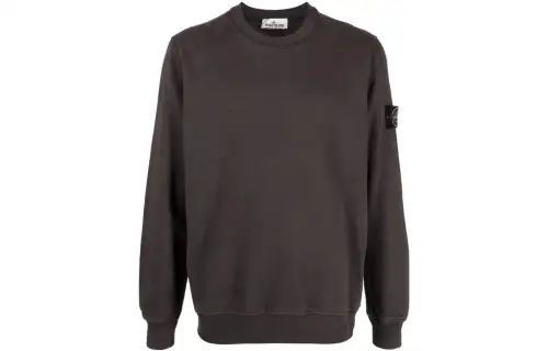 STONE ISLAND 63020 Brushed Cotton Fleece Crewneck