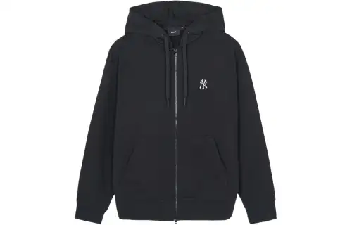 MLB Hoody with zipper, cardigan, black sweatshirt for men and women