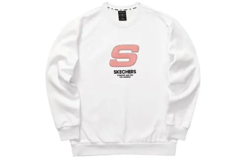 Skechers Colorful Sweatshirts Unisex White/0019 Crew Neck Moderate Regular