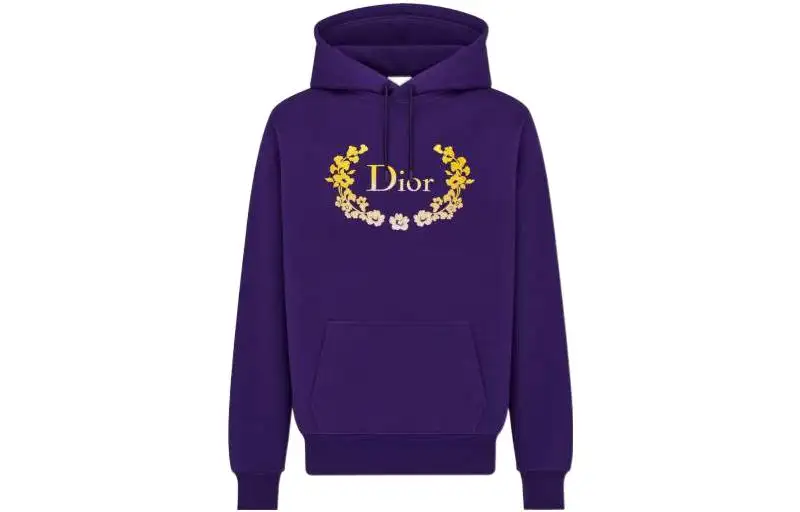 DIOR Sweatshirts Men's Purple Hooded Moderate Other