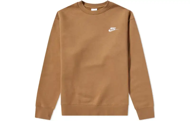 Nike Sweatshirts Men's Brown Crew Neck Moderate Regular