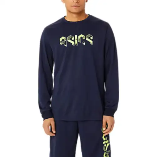 Asics Hex Graphic T Shirt Men's Marine Blue