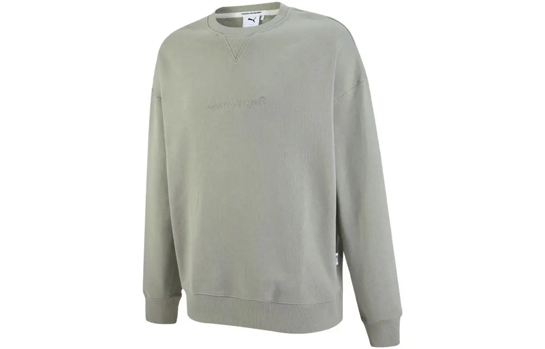 PUMA MMQ Sweatshirts Unisex Gray Crew Neck Moderate