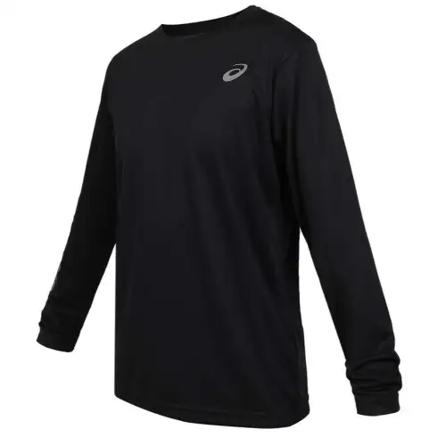 ASICS T Shirts Men's Black Gray Crew Neck Moderate