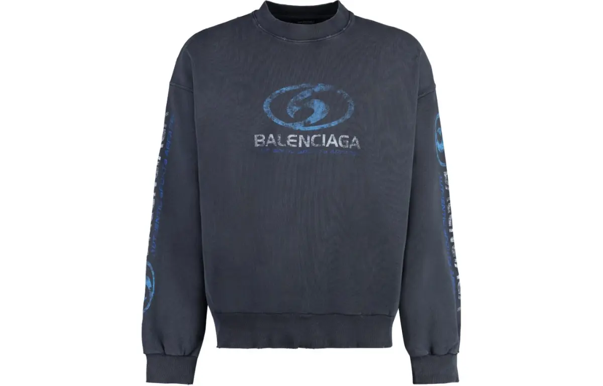 Balenciaga Worn Out Effect Crewneck Sweatshirt