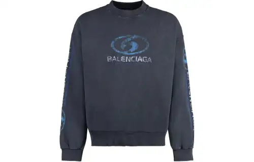 Balenciaga Worn Out Effect Crewneck Sweatshirt