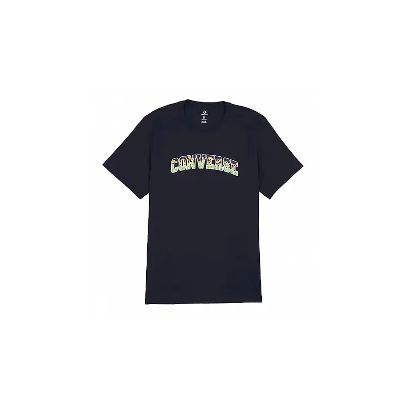 Converse T Shirts Men's Black Crew Neck Moderate