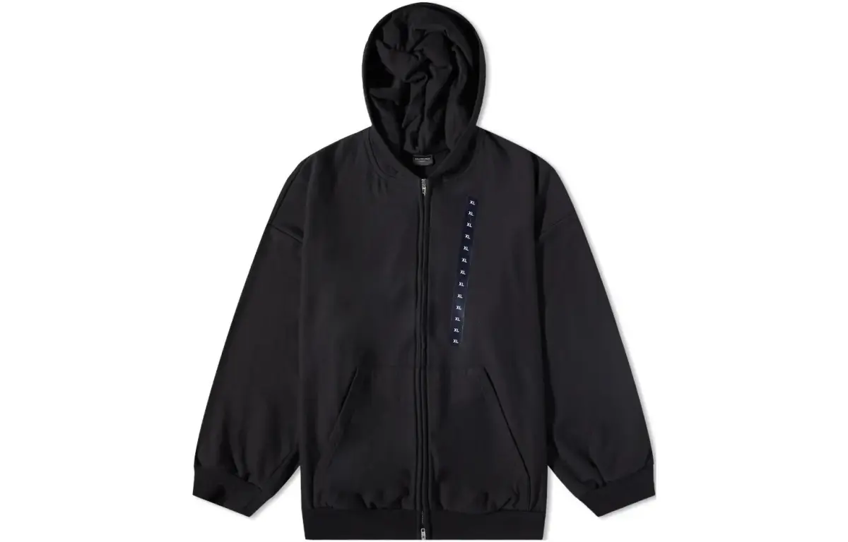 Balenciaga Sweatshirts Men's Black Hooded Moderate