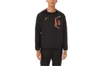 ASICS Sweatshirts Men's Black Crew Neck Moderate Regular
