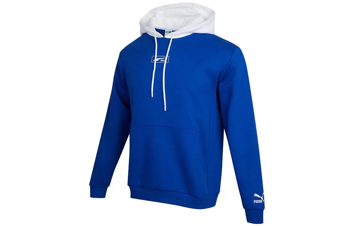 PUMA Sweatshirts Men's Blue Hooded Moderate Regular