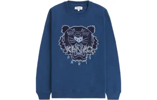KENZO Sweatshirts Men's Midnight Blue Crew Neck Moderate Other