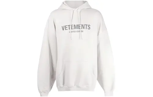 Vetements logo-print drawstring hoodie