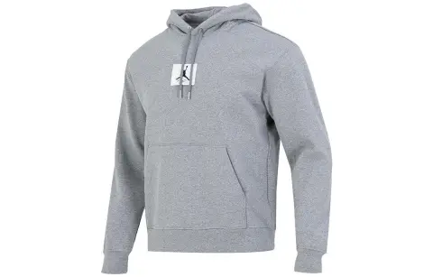Jordan Sweatshirts Men's Gray (Fleece-Lined) Hooded Moderate Regular