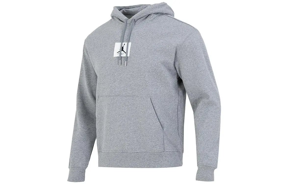 Jordan Sweatshirts Men's Gray (Fleece-Lined) Hooded Moderate Regular