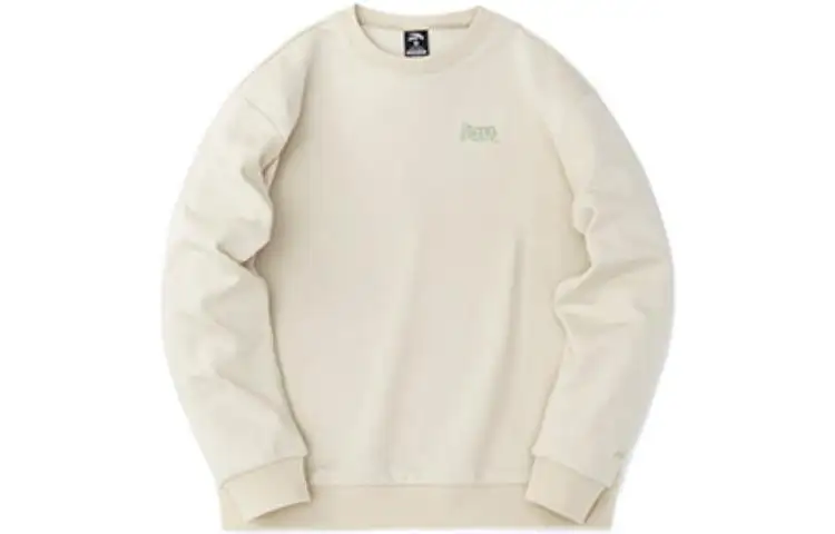 ANTA Life Collection Sweatshirts Unisex Beige Yellow Crew Neck Thickened Regular