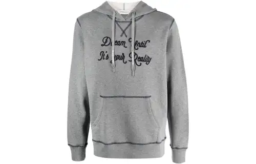 Golden Goose Sweatshirts Men's Gray Hooded Moderate