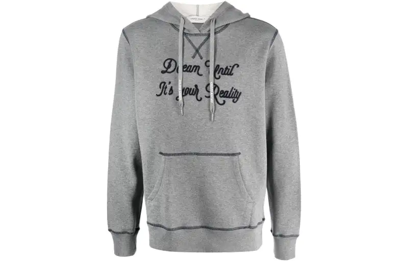 Golden Goose Sweatshirts Men's Gray Hooded Moderate