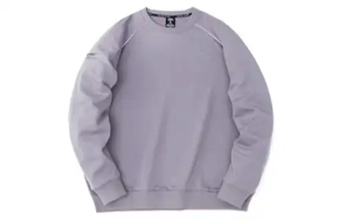 Anta Comprehensive Training Collection Sports Lifestyle Collection Solid Color Logo Print Pullover Fleece Lined