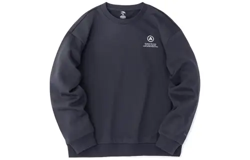 ANTA Life Collection Sweatshirts Unisex Black Crew Neck Moderate Regular