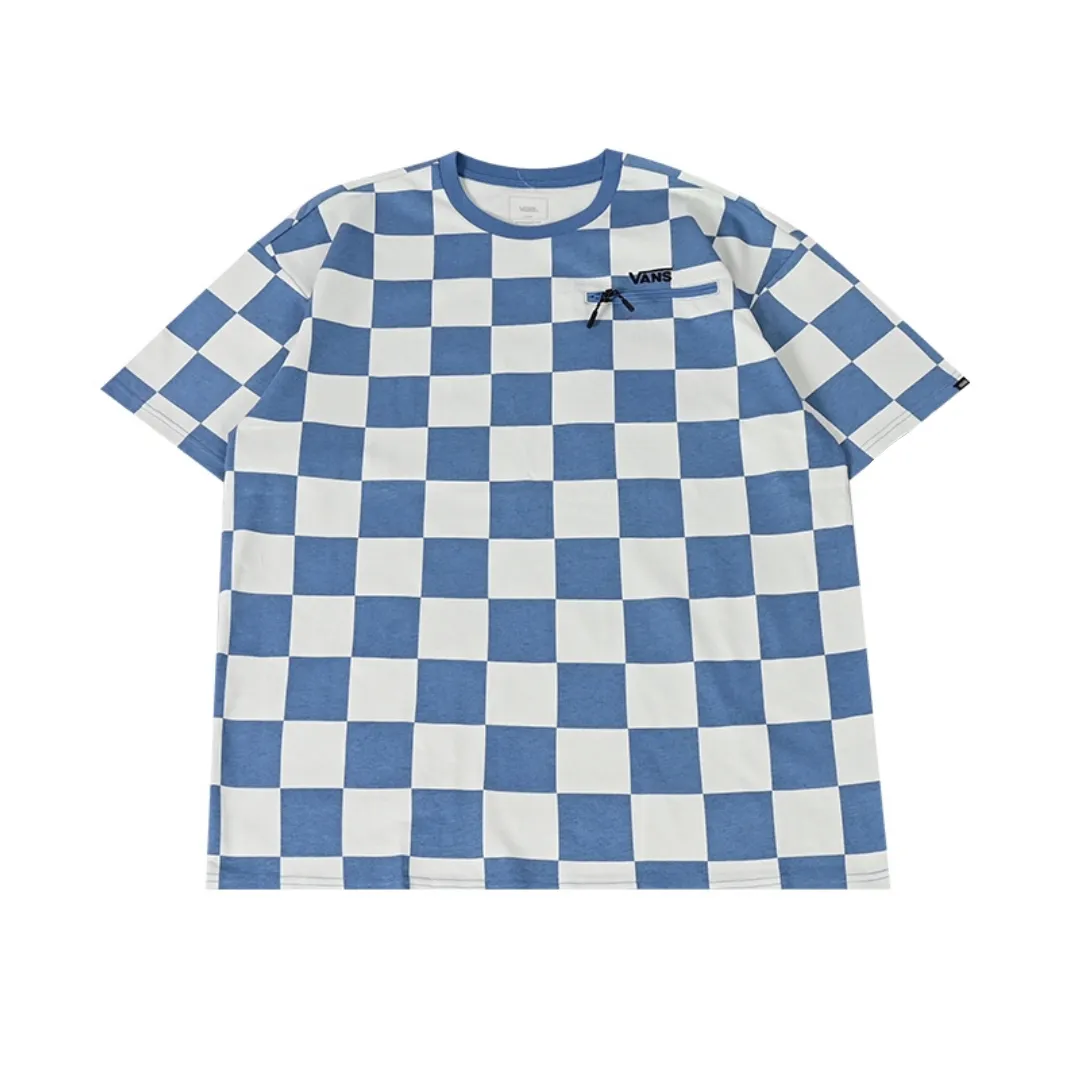 Vans T Shirt Men's Blue Checkerboard