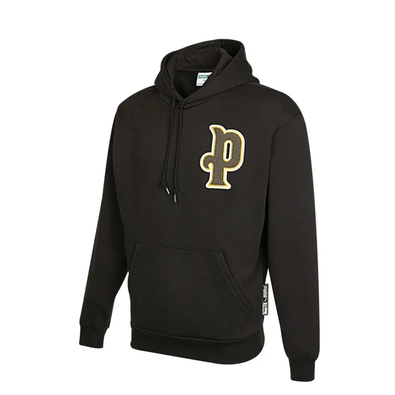 PUMA Sweatshirts Men's Black Hooded Moderate Regular