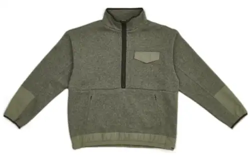 New Balance Half Zip Sweatshirts Men's Green Stand Collar Moderate Regular