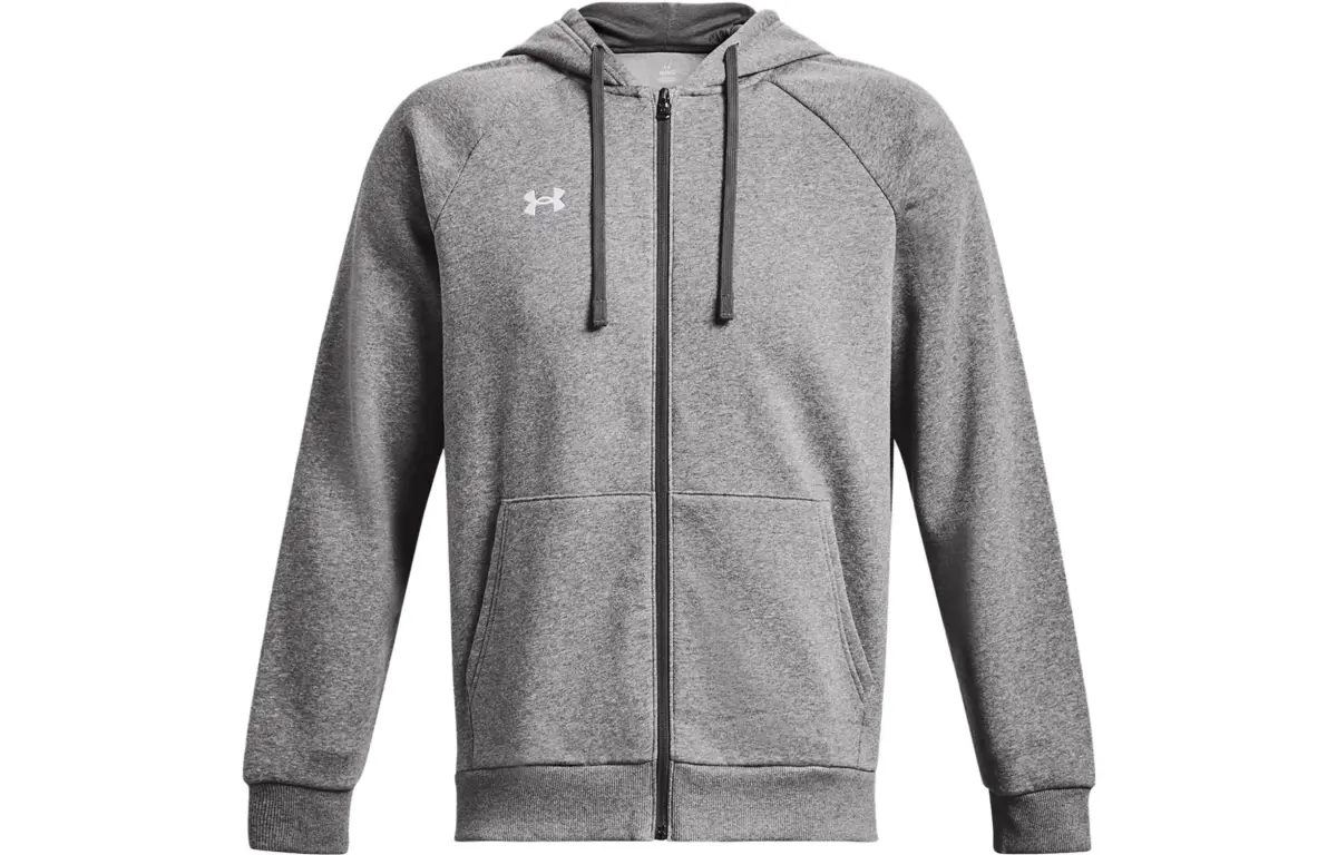 Under Armour Rival Fleece Full Zip Hoodie Sweatshirt Men's Gray