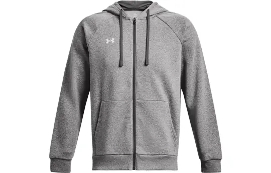 Under Armour Rival Fleece Full Zip Hoodie Sweatshirt Men's Gray