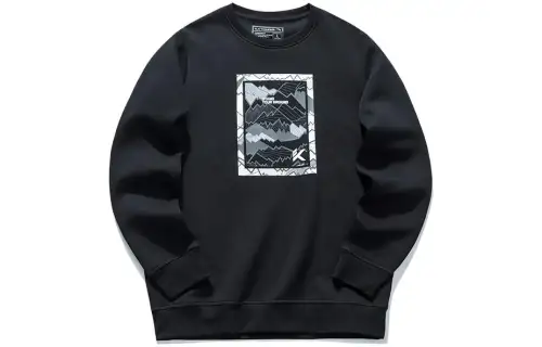ANTA Basketball Collection Sweatshirts Men's Black Crew Neck Moderate Regular