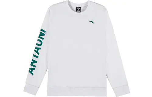 ANTA Life Collection Sweatshirts Men's White Crew Neck Moderate Regular