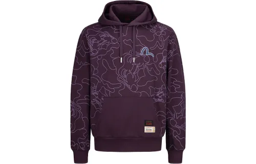 EVISU Sweatshirts Unisex Hooded Moderate Regular